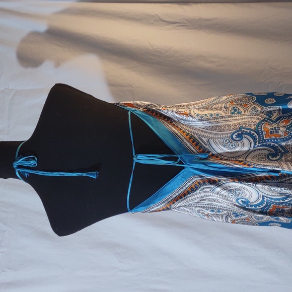 Women's India Boutique Scarf Sundress With Open Back Size Free EUC - Picture 4 of 15